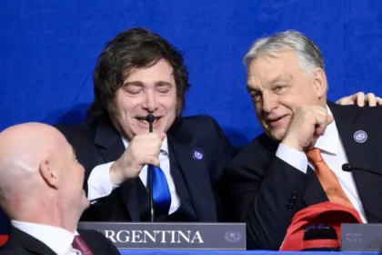 milei-arrives-in-budapest-to-meet-with-hungarian-leader-viktor-orban