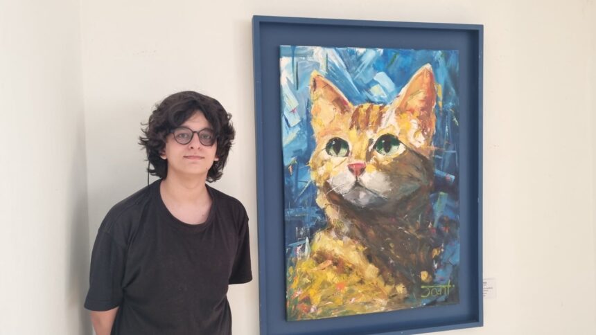 ariel-santi,-un-joven-con-autismo-que-utilizo-el-arte-como-terapia-y-presento-su-muestra-en-posadas:-“estoy-orgulloso-de-lo-que-logramos-ahora”