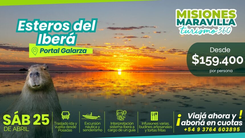 navega-entre-yacares-y-carpinchos:-asi-es-la-salida-grupal-a-los-esteros-del-ibera-desde-posadas-que-ofrece-misiones-maravilla-turismo