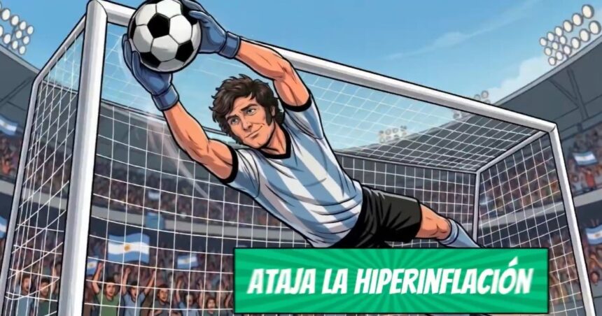 el-video-de-milei-como-un-jugador-de-futbol-animado-que-mete-goles-economicos-y-se-compara-con-maradona