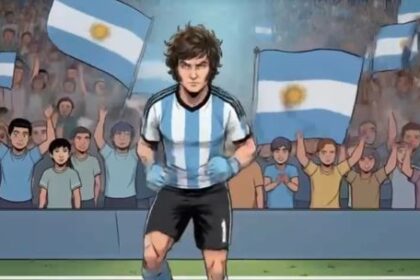 javier-milei-resumio-los-logros-de-su-gestion-en-una-animacion-futbolistica:-“la-pelota-vuela-en-libertad-¡y-gol!”