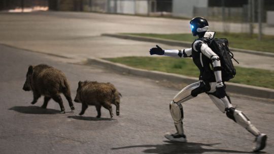 de-la-ciencia-ficcion-a-la-calle:-un-robot-humanoide-persiguio-jabalies-en-varsovia-y-se-volvio-viral