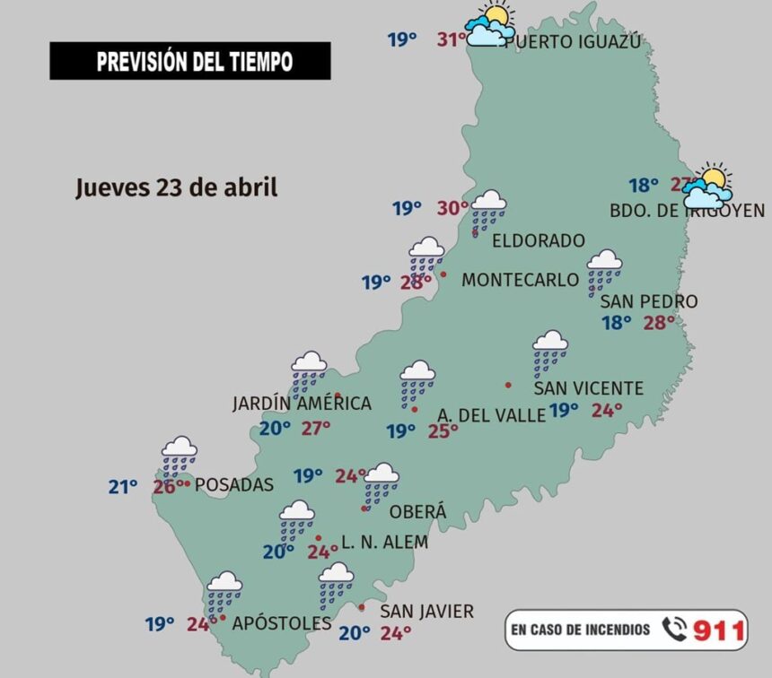 temperaturas-y-humedad-en-aumento-y-lluvias-hacia-el-fin-de-semana:-asi-va-a-estar-el-tiempo-en-misiones-en-los-proximos-dias