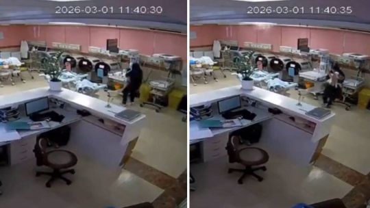 dramatica-escena-en-un-hospital-de-iran:-una-enfermera-rescato-tres-bebes-recien-nacidos-de-un-bombardeo