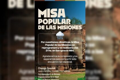 semana-santa-|-por-cuestiones-climaticas,-se-aplazo-el-horario-de-inicio-de-la-misa-popular-de-las-misiones-en-san-ignacio 