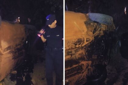impactante-accidente-en-puerto-iguazu:-choco-contra-un-garage,-salio-del-vehiculo,-y-se-fugo