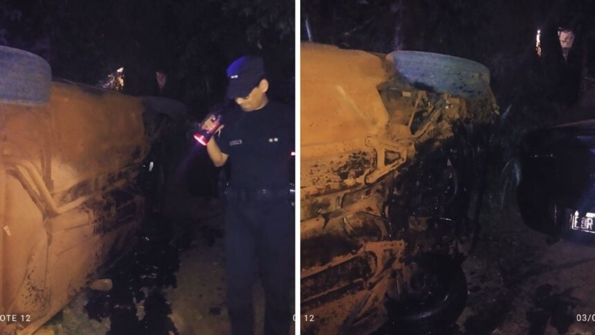 impactante-accidente-en-puerto-iguazu:-choco-contra-un-garage,-salio-del-vehiculo,-y-se-fugo