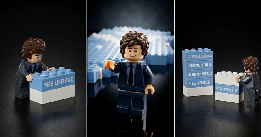 con-legos-y-el-como-protagonista,-el-llamativo-video-que-compartio-javier-milei-por-el-dia-del-trabajador
