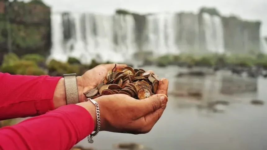 el-costo-ambiental-de-los-deseos:-hallaron-400-kilos-de-monedas-del-fondo-de-las-cataratas-del-iguazu