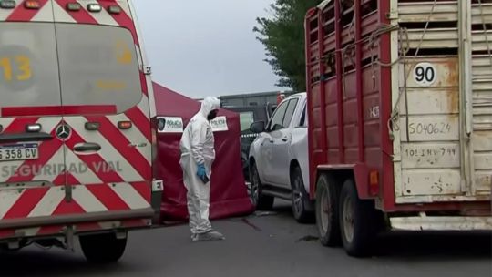 iba-a-un-torneo-de-pato-con-caballos-en-un-trailer,-paro-en-la-autopista-y-un-conductor-lo-atropello,-lo-mato-y-escapo