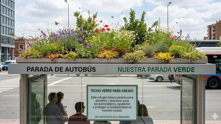 refugios-en-las-paradas-de-colectivo:-la-movida-urbana-para-salvar-a-las-abejas-con-techos-verdes