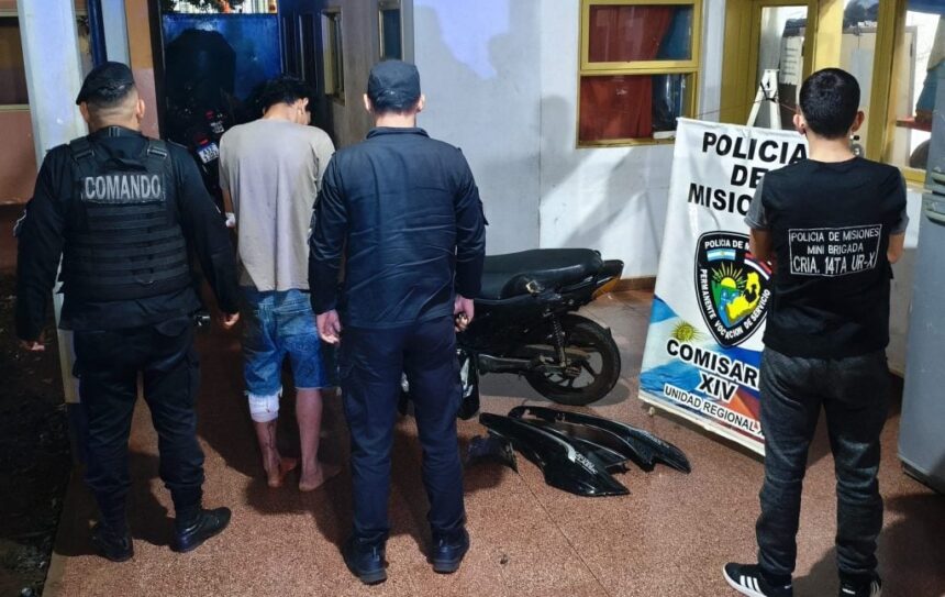 robo-una-moto-del-hospital-madariaga,-choco-mientras-escapaba-y-termino-detenido-en-posadas
