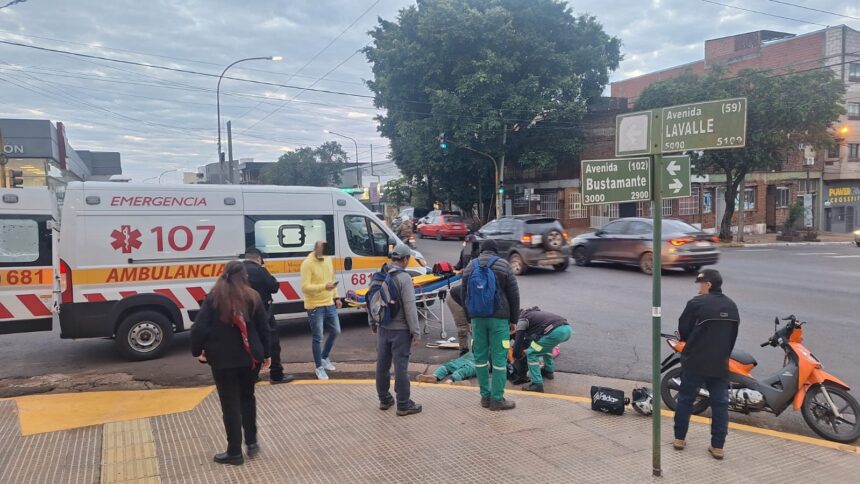 un-peaton-de-75-anos-resulto-herido-tras-ser-atropellado-por-una-motocicleta-en-posadas