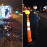 siniestro-vial-en-puerto-esperanza:-un-motociclista-resulto-gravemente-herido-tras-chocar-con-un-auto-en-la-rotonda