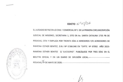 el-juzgado-de-paz-en-lo-civil-y-comercial-n°1-cita-y-emplaza-a-herederos-y/o-acreedores-de-ramona-esther-benitez