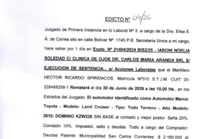 el-juzgado-de-primera-instancia-en-lo-laboral-n°3-anuncia-remate-judicial-de-vehiculo-toyota-land-cruiser
