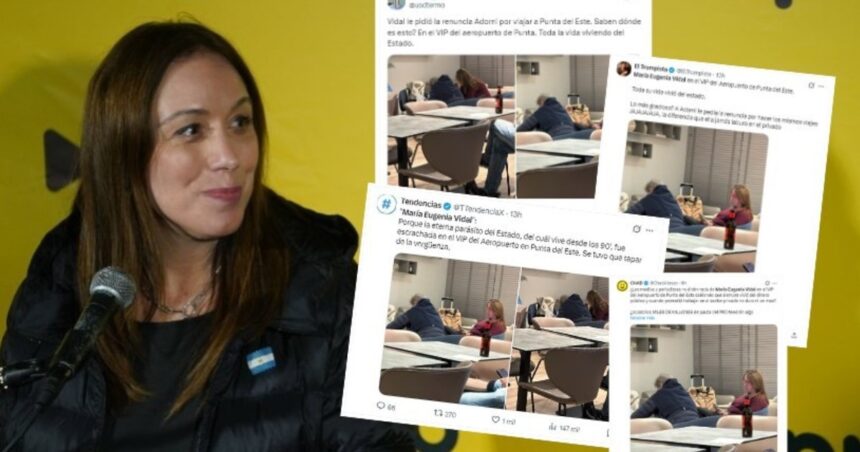 los-trolls-libertarios-salieron-a-cruzar-a-maria-eugenia-vidal-por-pedir-la-renuncia-de-adorni:-foto-en-el-vip-de-un-aeropuerto-y-una-respuesta-lapidaria
