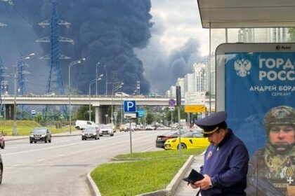 video-les-images-de-la-frappe-ukrainienne-sur-une-raffinerie-de-petrole-de-la-banlieue-de-moscou