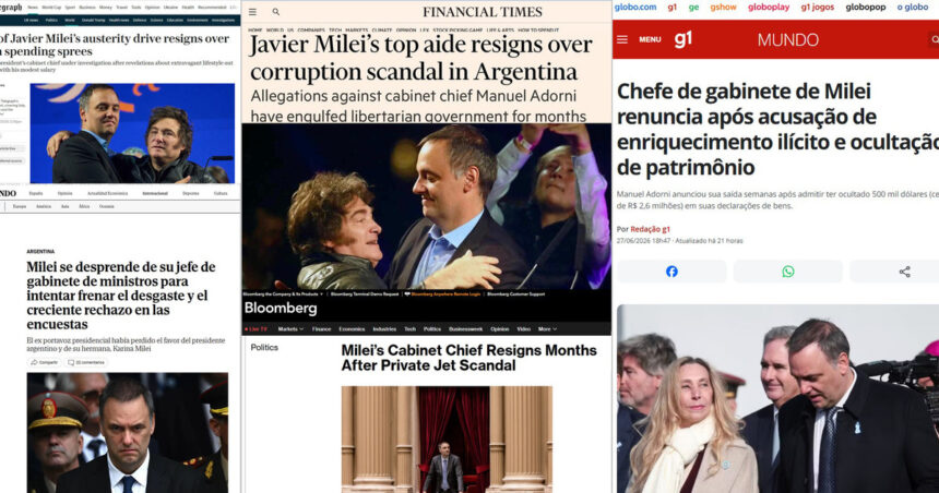 el-impacto-internacional-del-caso-adorni:-hasta-los-medios-mas-afines-a-milei-advierten-por-el-costo-politico-para-el-presidente
