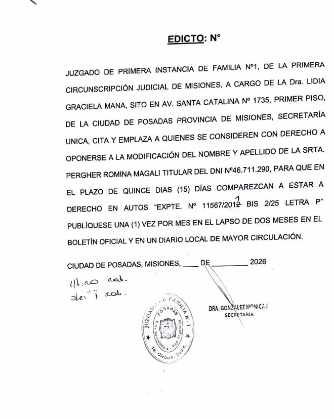 el-juzgado-de-primera-instancia-de-familia-n°1-cita-y-emplaza-a-quienes-se-consideren-con-derecho-a-oponerse-a-la-modificacion-del-nombre-y-apellido-de-la-srta.-pergher-romina-magali