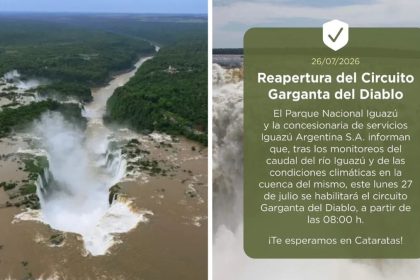 tras-el-cierre-preventivo-desde-la-semana-pasada-por-la-crecida,-reabren-desde-este-lunes-el-circuito-garganta-del-diablo-de-las-cataratas-del-iguazu