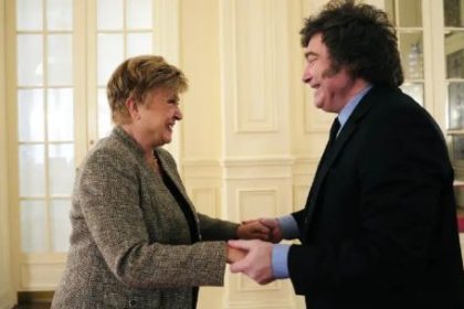 aseguran-que-la-visita-de-kristalina-georgieva-a-argentina-“fue-el-lanzamiento-de-la-campana-de-reeleccion-de-javier-milei”