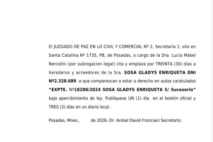 el-juzgado-de-paz-en-lo-civil-y-comercial-no-2-cita-y-emplaza-a-herederos-y-acreedores-de-la-sra.-sosa-gladys-enriqueta