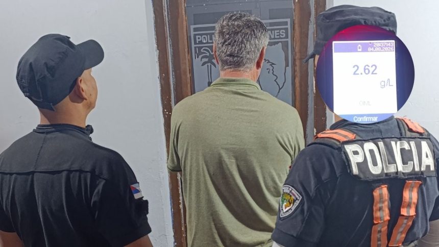 conducia-una-camioneta,-choco-contra-un-cerco-y-dio-2,62-g/l-de-alcohol-en-guarani