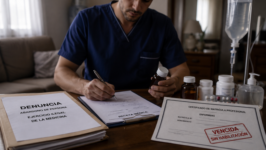 denuncian-a-un-enfermero-por-abandono-de-persona-y-ejercicio-ilegal-de-la-medicina:-aseguran-que-sigue-atendiendo,-recetando-y-cobrando-sin-matricula-habilitante