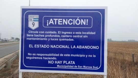“no-vinieron-a-arreglar-la-ruta,-pero-si-a-sacar-el-cartel”:-la-intendenta-de-san-marcos-sud-cuestiono-el-abandono-del-gobierno-nacional