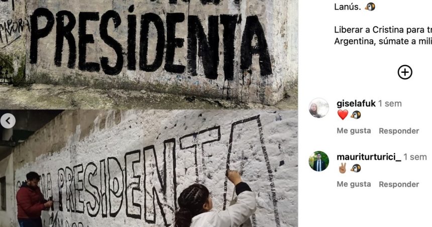 polemica-en-un-municipio-de-la-campora:-un-funcionario-del-distrito-presento-una-denuncia-penal-por-las-pintadas-a-favor-de-“cristina-libre”