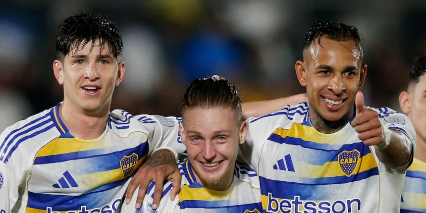 boca-piso-fuerte,-goleo-4-a-0-a-recoleta-en-paraguay-y-se-metio-en-los-cuartos-de-final-de-la-copa-sudamericana