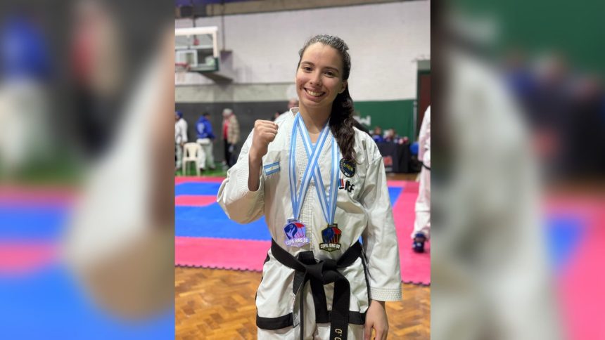 geraldine-gorosito,-la-taekwondista-misionera-de-18-anos-que-afrontara-una-gira-por-europa-con-dos-copas-del-mundo,-tres-paises-y-el-sueno-de-volver-a-ser-campeona