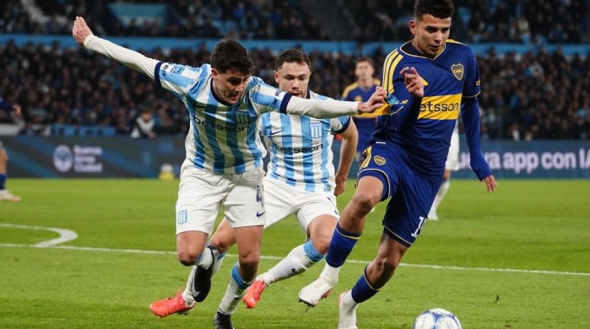 con-goles-de-marcos-rojo-de-penal-y-merentiel,-racing-y-boca-empataron-1-1-en-un-clasico-vibrante-en-avellaneda