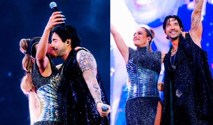 ¡de-la-ficcion-a-la-realidad!-protagonistas-de-‘la-reina-del-flow’-emocionan-con-beso-apasionado-durante-concierto-en-lima