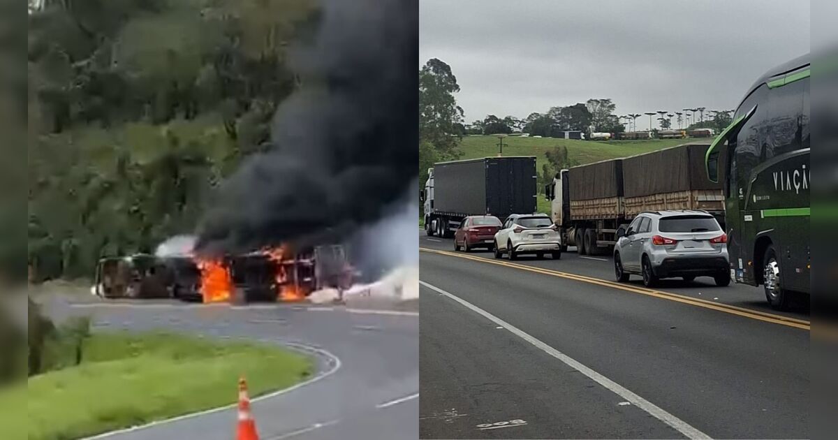 caminhao-tomba,-pega-fogo-e-bloqueia-totalmente-a-br-376-em-ortigueira