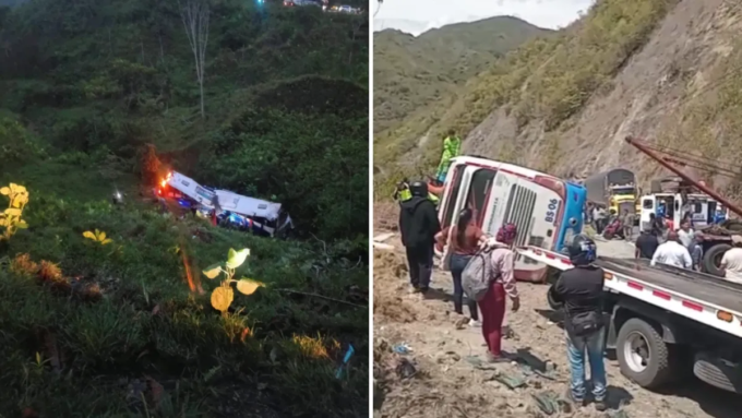 van-mas-de-35-heridos-y-un-muerto-en-menos-de-24-horas-en-antioquia-en-accidentes-de-transito:-dos-buses-cayeron-a-abismos-en-santa-fe-y-puerto-berrio
