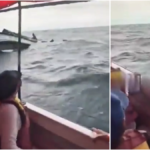 en-video-quedo-registrado-el-momento-en-que-una-lancha-con-turistas-se-volco-en-aguas-de-santa-marta:-fuerte-oleaje-habria-provocado-el-accidente