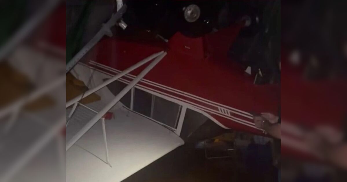 vendaval-danifica-avioes-em-aeroporto,-destroi-hangares-e-deixa-rastro-de-destruicao-no-pr
