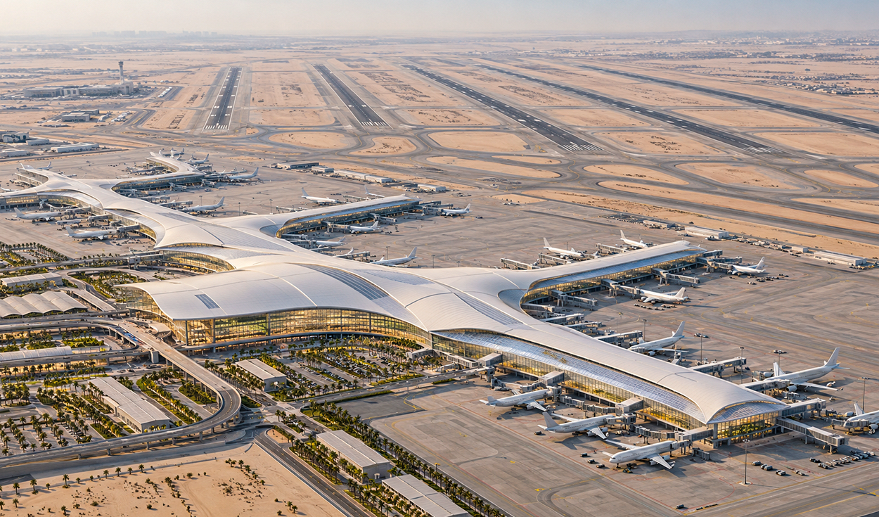 dubai-invierte-us$35.000-millones-en-el-futuro-aeropuerto-mas-grande-del-mundo:-tendra-5-pistas-y-preve-abrir-su-primera-fase-en-2032