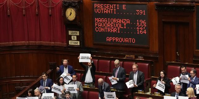 en-italie,-giorgia-meloni-fait-voter-sa-reforme-electorale