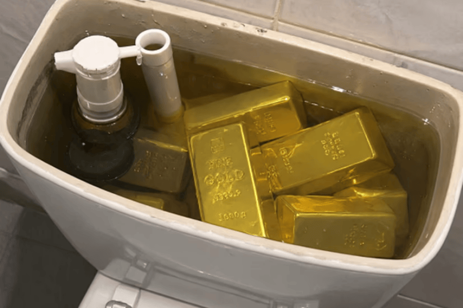encontraron-lingotes-de-oro-escondidos-en-la-mochila-de-un-inodoro