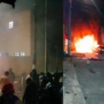 tras-captura-de-presunto-violador-turba-incendia-patrulla-de-la-pnc-y-una-moto-en-ciudad-peronia