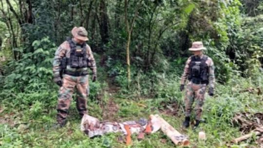 desmantelan-un-campamento-de-caza-clandestino-con-armas-y-animales-muertos-en-el-monte-misionero