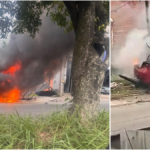 ataque-sicarial-contra-comerciante-en-la-via-piedecuesta-floridablanca,-santander,-provoco-el-choque-e-incendio-de-un-vehiculo-que-dejo-seis-heridos