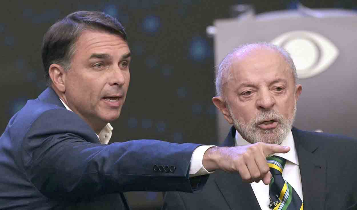 lula-y-flavio-bolsonaro-se-enfrentan-en-un-tenso-debate-por-corrupcion,-seguridad-y-vinculos-con-trump-y-milei