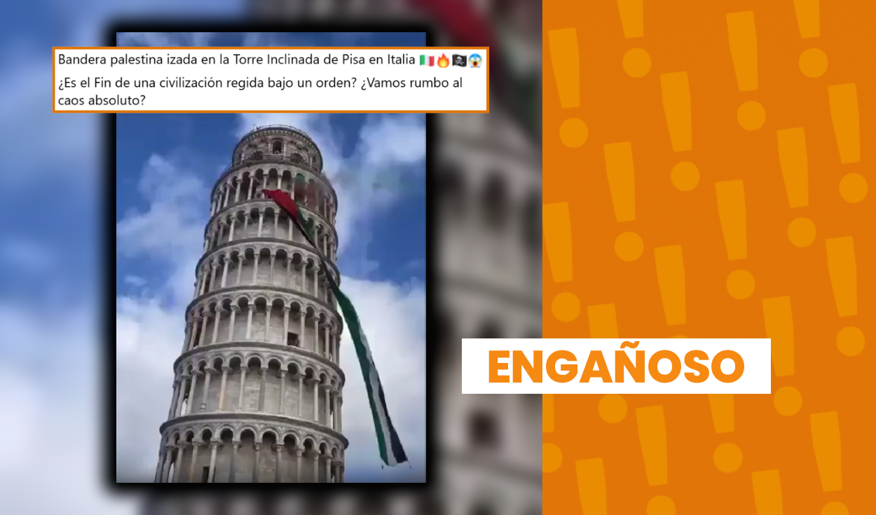 video-de-bandera-palestina-en-la-torre-de-pisa-es-difundido-enganosamente-como-actual,-pero-data-de-noviembre-de-2023