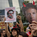 manifestantes-pro-lula-criticam-suposta-ingerencia-eleitoral-da-meta-em-ato-na-frente-da-empresa
