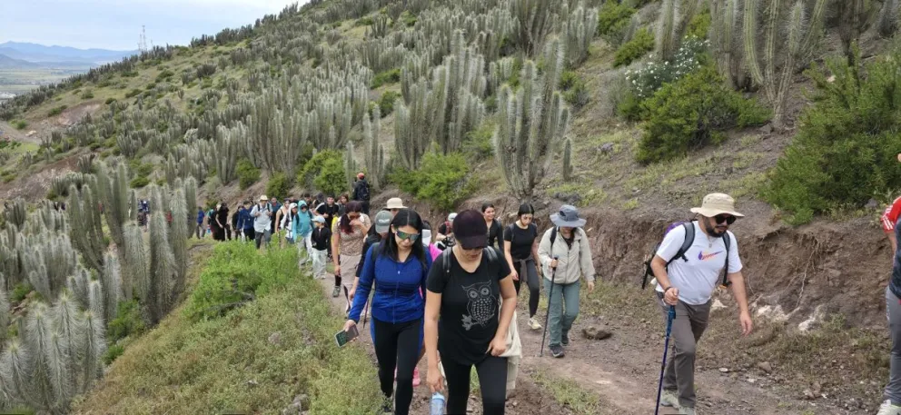 mas-de-300-personas-disfrutaron-de-la-jornada-de-trekking-familiar-en-el-cerro-la-cruz