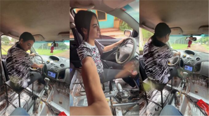 (video)-¡cuerona-influencer-sorprendio-con-el-asiento-de-su-auto!